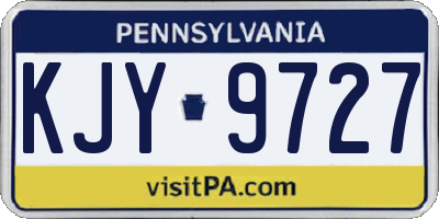PA license plate KJY9727