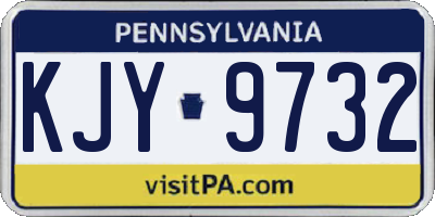 PA license plate KJY9732
