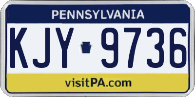 PA license plate KJY9736