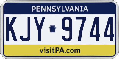 PA license plate KJY9744