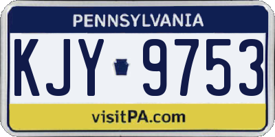 PA license plate KJY9753