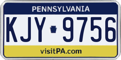 PA license plate KJY9756