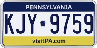 PA license plate KJY9759
