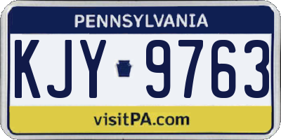 PA license plate KJY9763