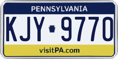 PA license plate KJY9770