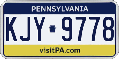PA license plate KJY9778
