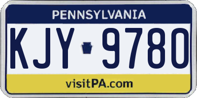 PA license plate KJY9780