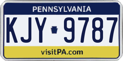 PA license plate KJY9787