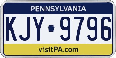 PA license plate KJY9796