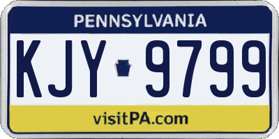 PA license plate KJY9799