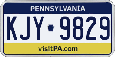 PA license plate KJY9829