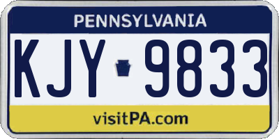 PA license plate KJY9833