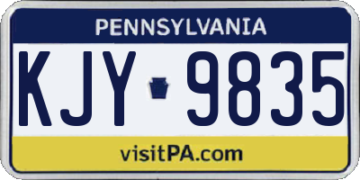 PA license plate KJY9835