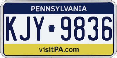 PA license plate KJY9836