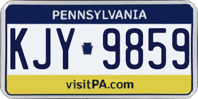PA license plate KJY9859