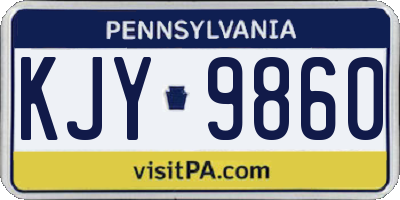 PA license plate KJY9860