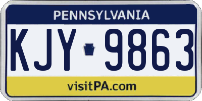 PA license plate KJY9863