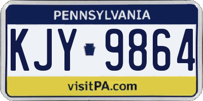PA license plate KJY9864