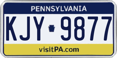 PA license plate KJY9877