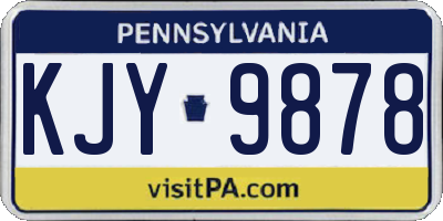 PA license plate KJY9878