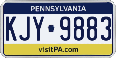 PA license plate KJY9883