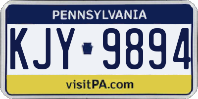 PA license plate KJY9894
