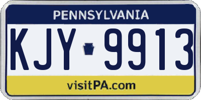 PA license plate KJY9913