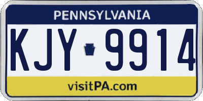 PA license plate KJY9914