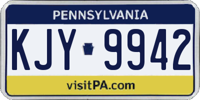 PA license plate KJY9942
