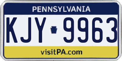 PA license plate KJY9963