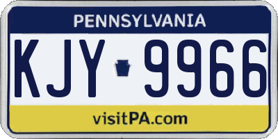 PA license plate KJY9966
