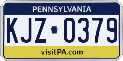 PA license plate KJZ0379