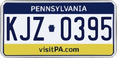 PA license plate KJZ0395