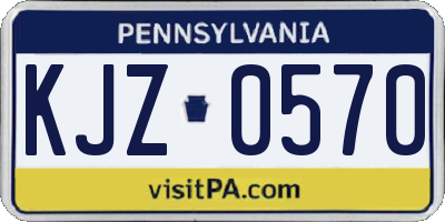 PA license plate KJZ0570