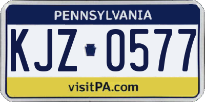 PA license plate KJZ0577
