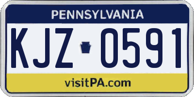 PA license plate KJZ0591