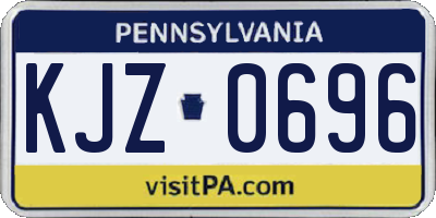 PA license plate KJZ0696