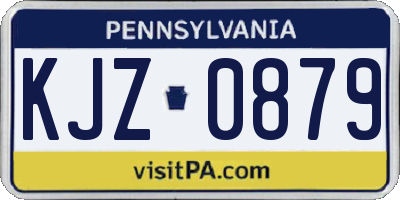 PA license plate KJZ0879