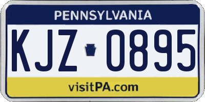 PA license plate KJZ0895