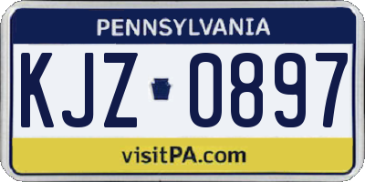 PA license plate KJZ0897