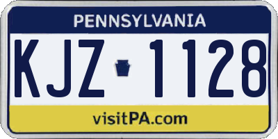 PA license plate KJZ1128