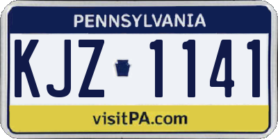 PA license plate KJZ1141