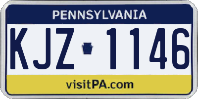 PA license plate KJZ1146