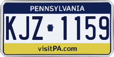 PA license plate KJZ1159