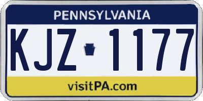 PA license plate KJZ1177