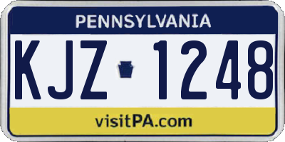 PA license plate KJZ1248