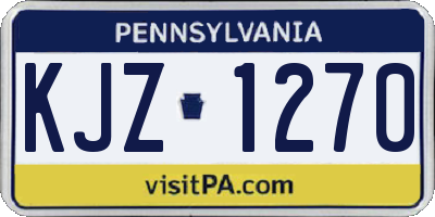 PA license plate KJZ1270