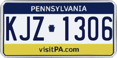 PA license plate KJZ1306