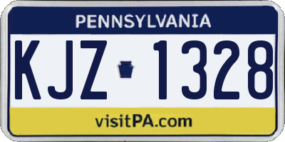 PA license plate KJZ1328
