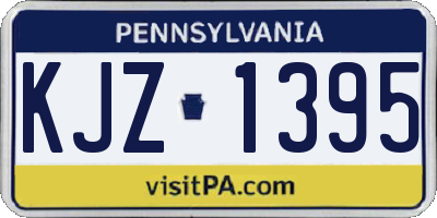 PA license plate KJZ1395